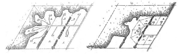 Figure 2: Conventional subdivision layout (left) and conservation subdivision layout (right) Figure 2: Conventional subdivision layout (left) and conservation subdivision layout (right)
